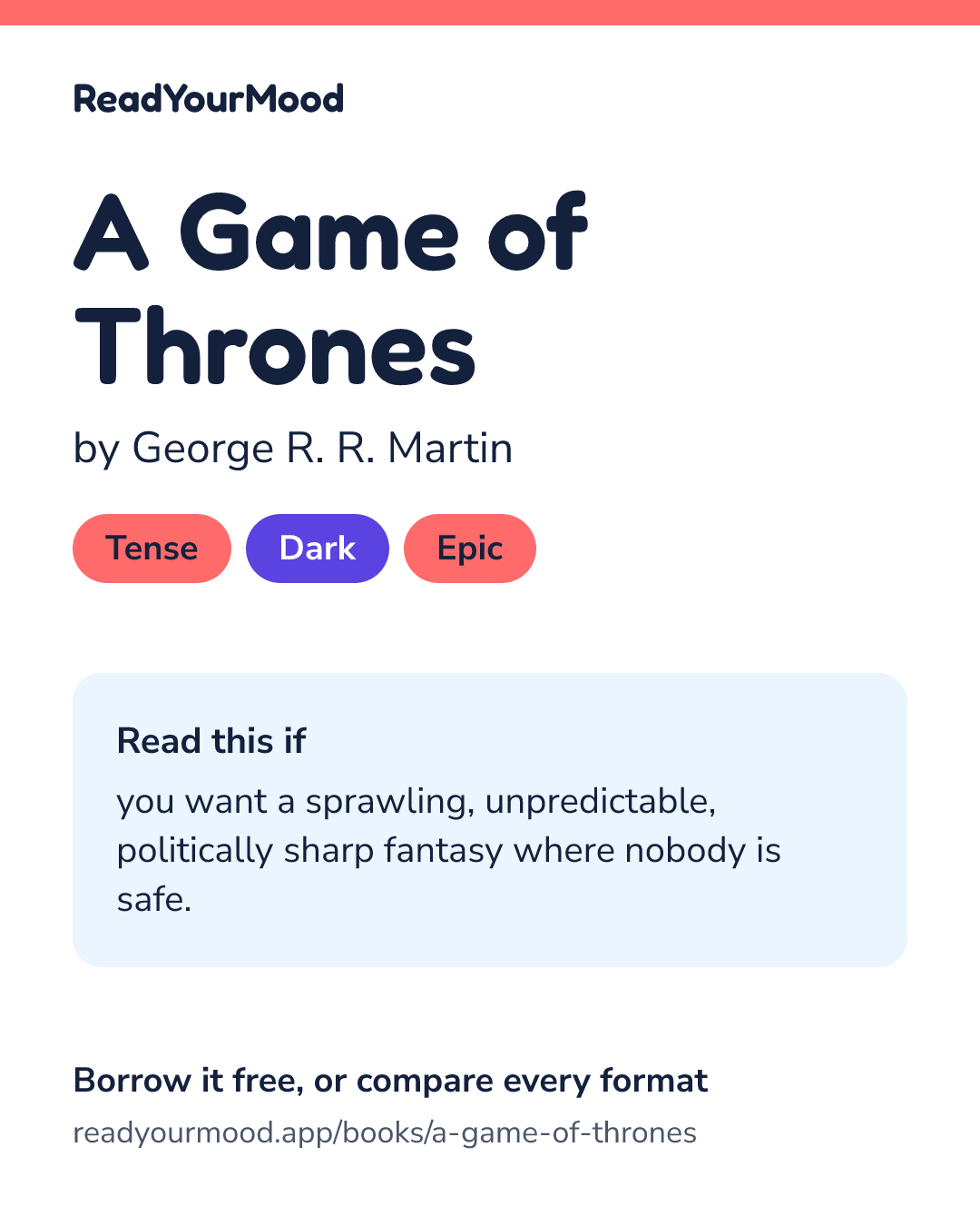Share card for A Game of Thrones