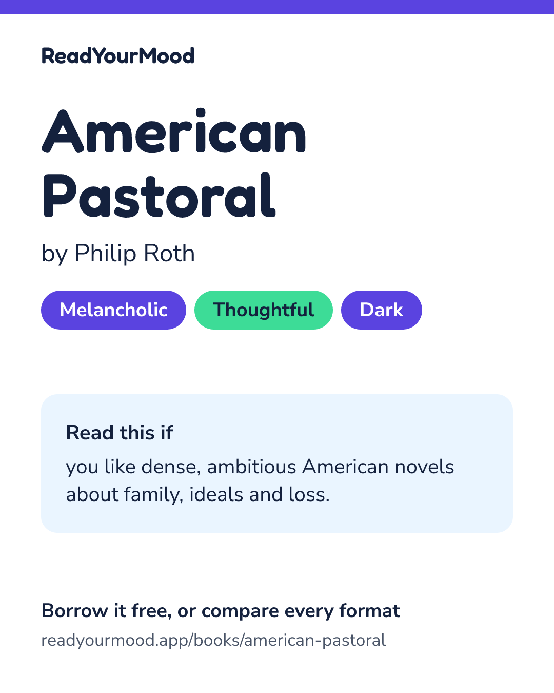 Share card for American Pastoral
