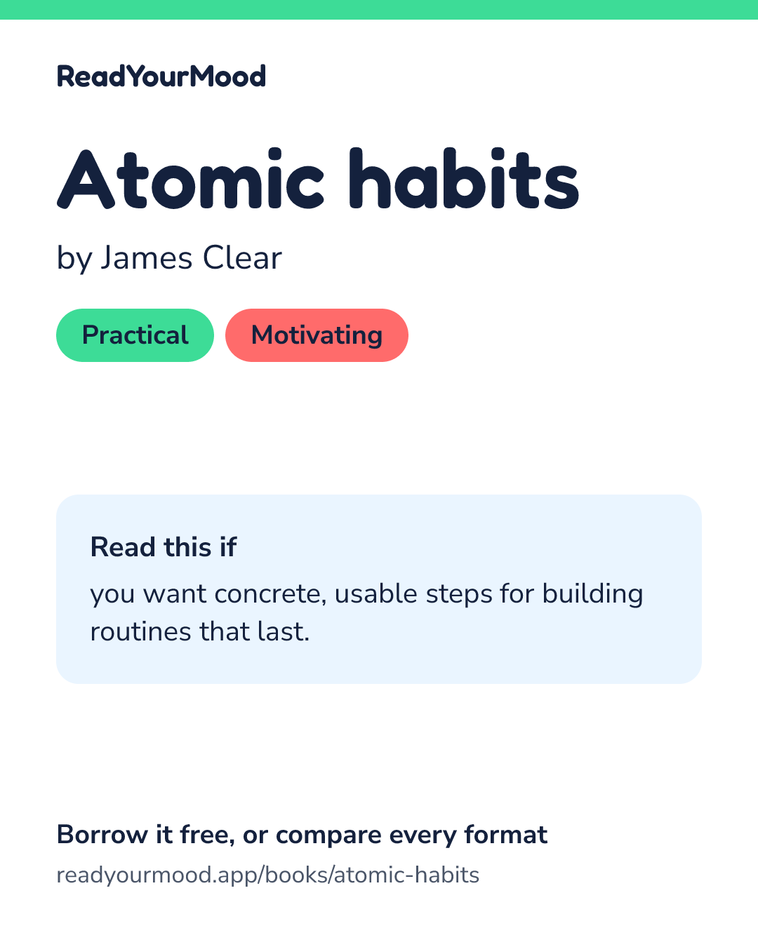 Share card for Atomic habits