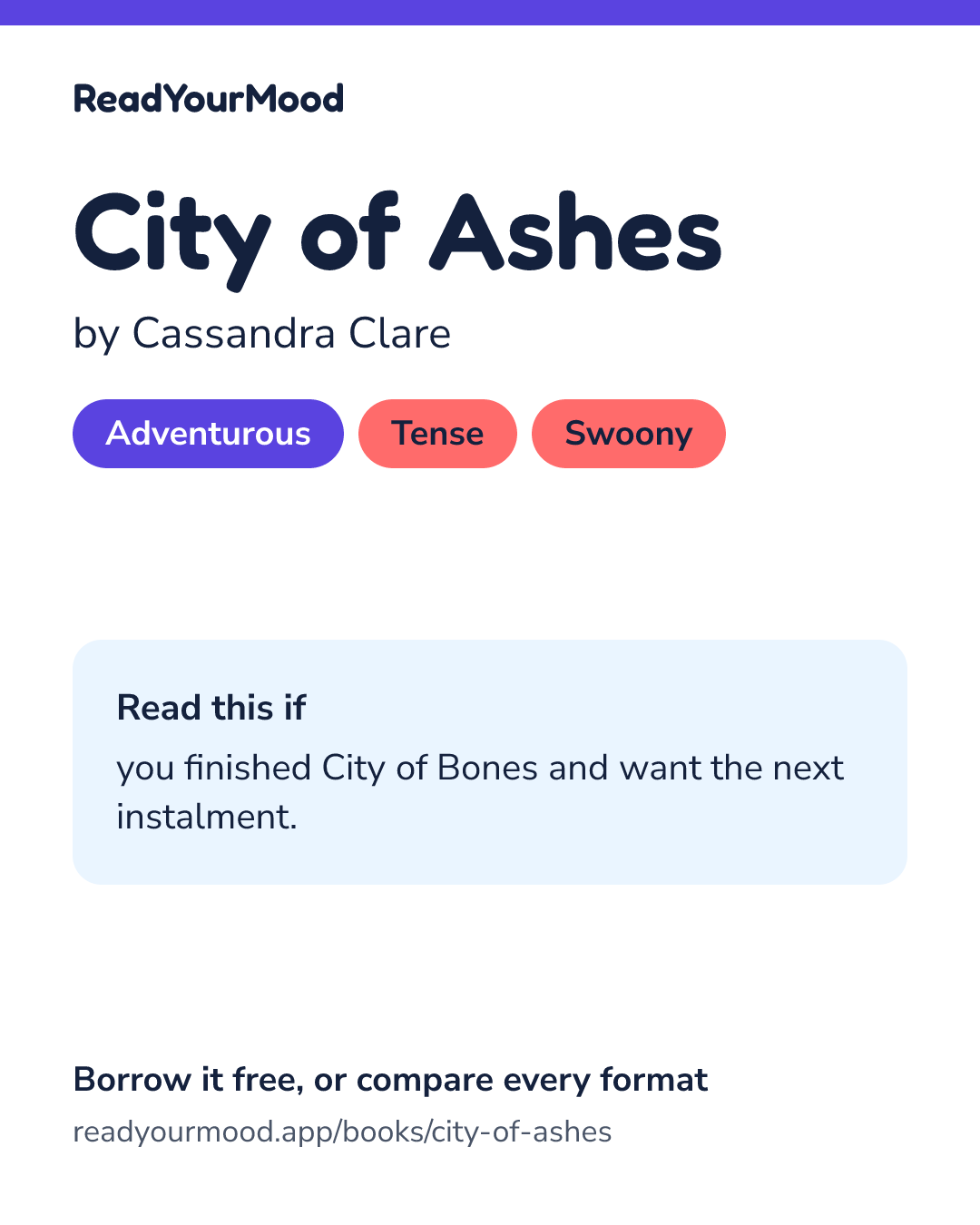 Share card for City of Ashes