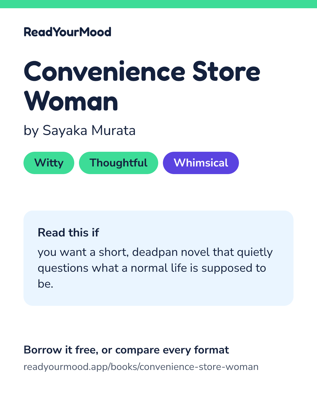 Share card for Convenience Store Woman