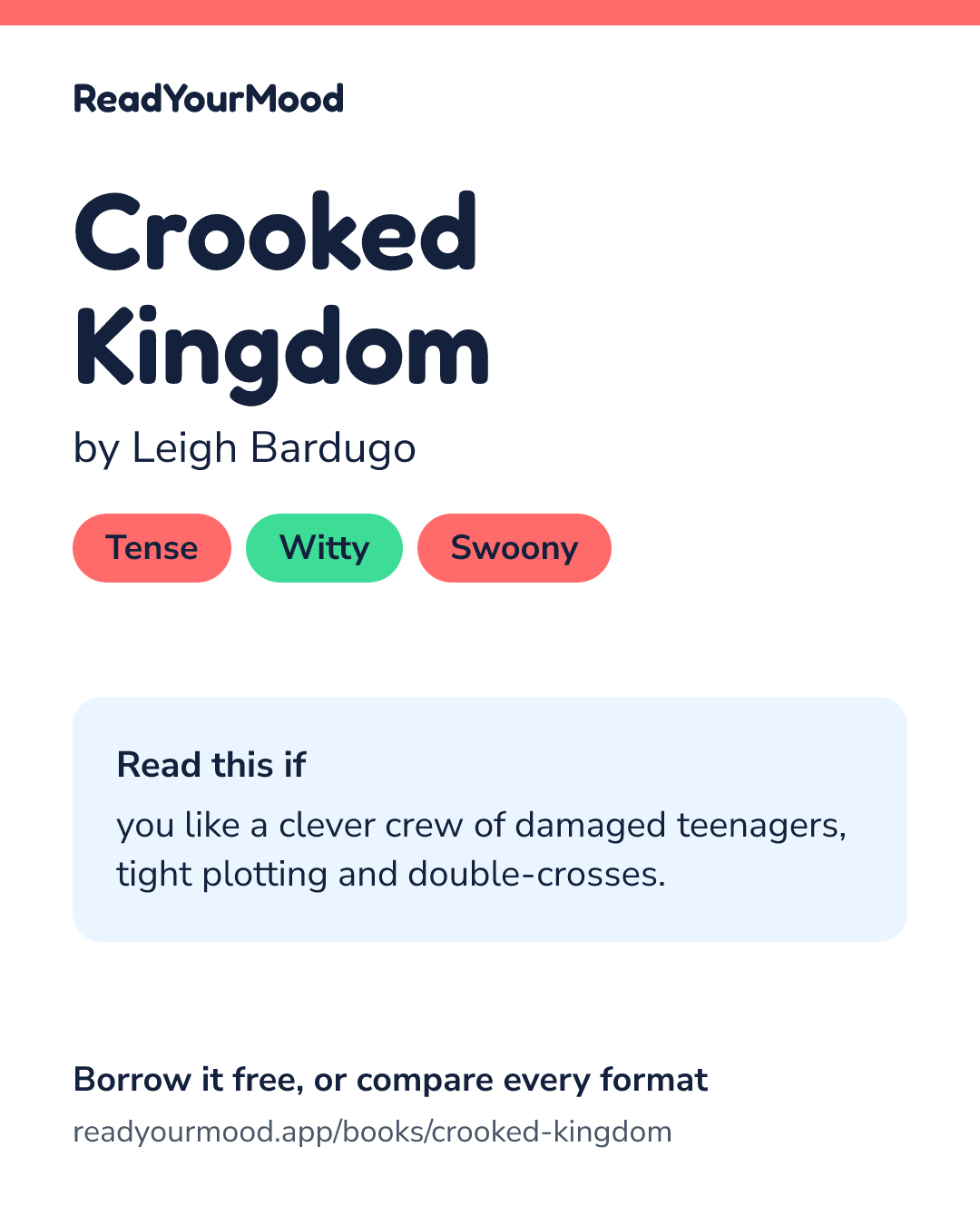 Share card for Crooked Kingdom