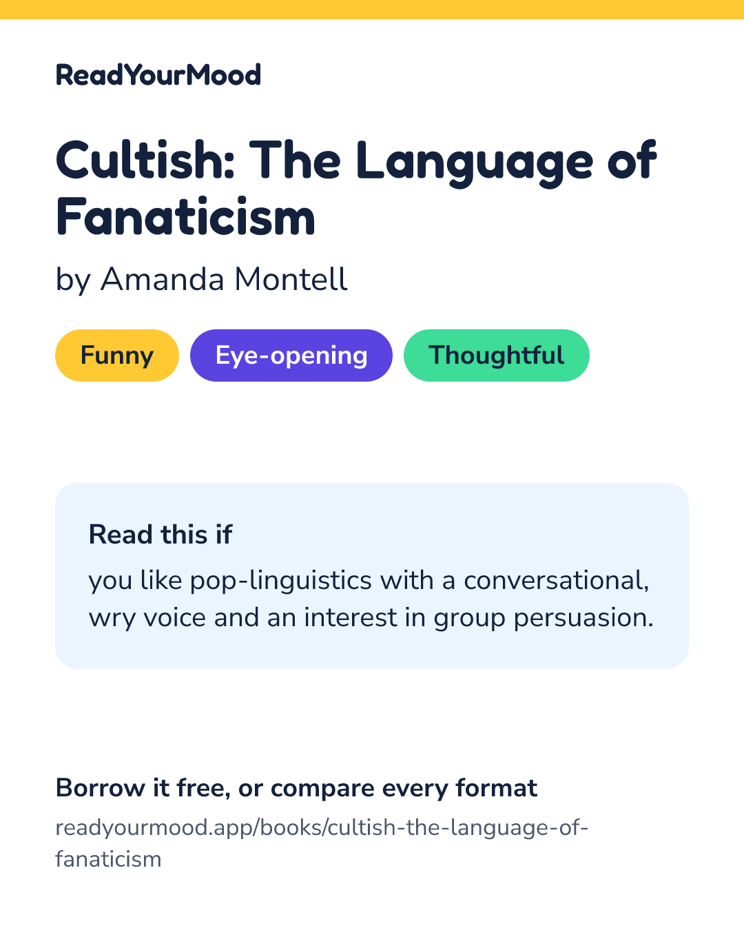 Share card for Cultish: The Language of Fanaticism