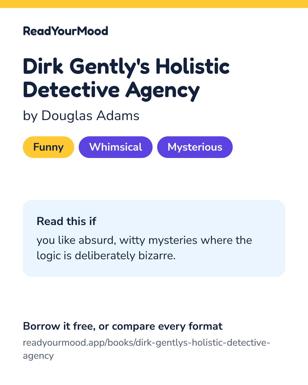 Share card for Dirk Gently's Holistic Detective Agency