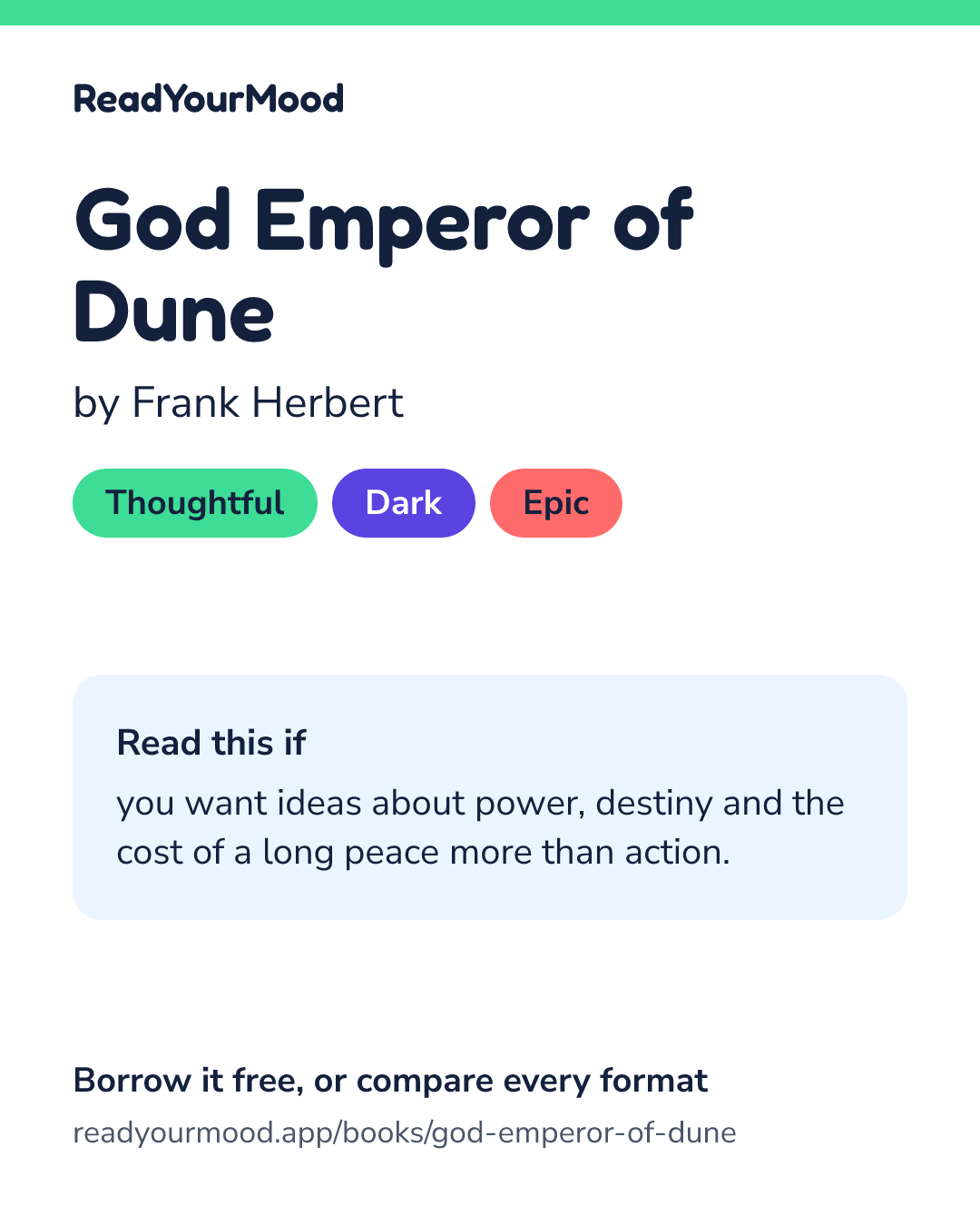 Share card for God Emperor of Dune
