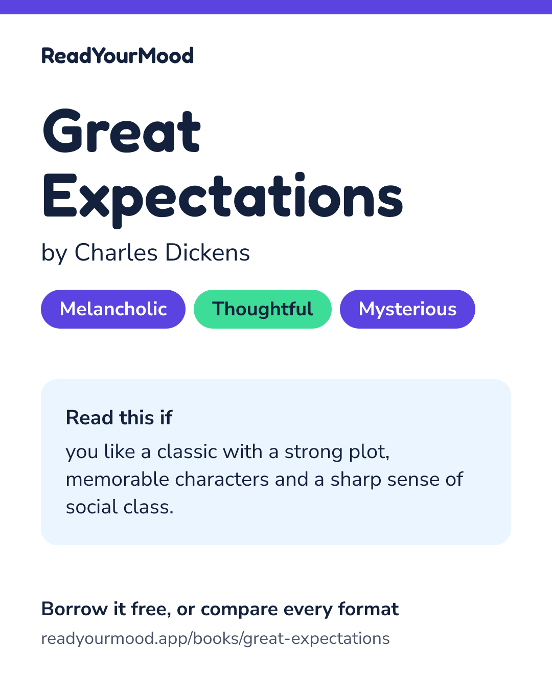 Share card for Great Expectations