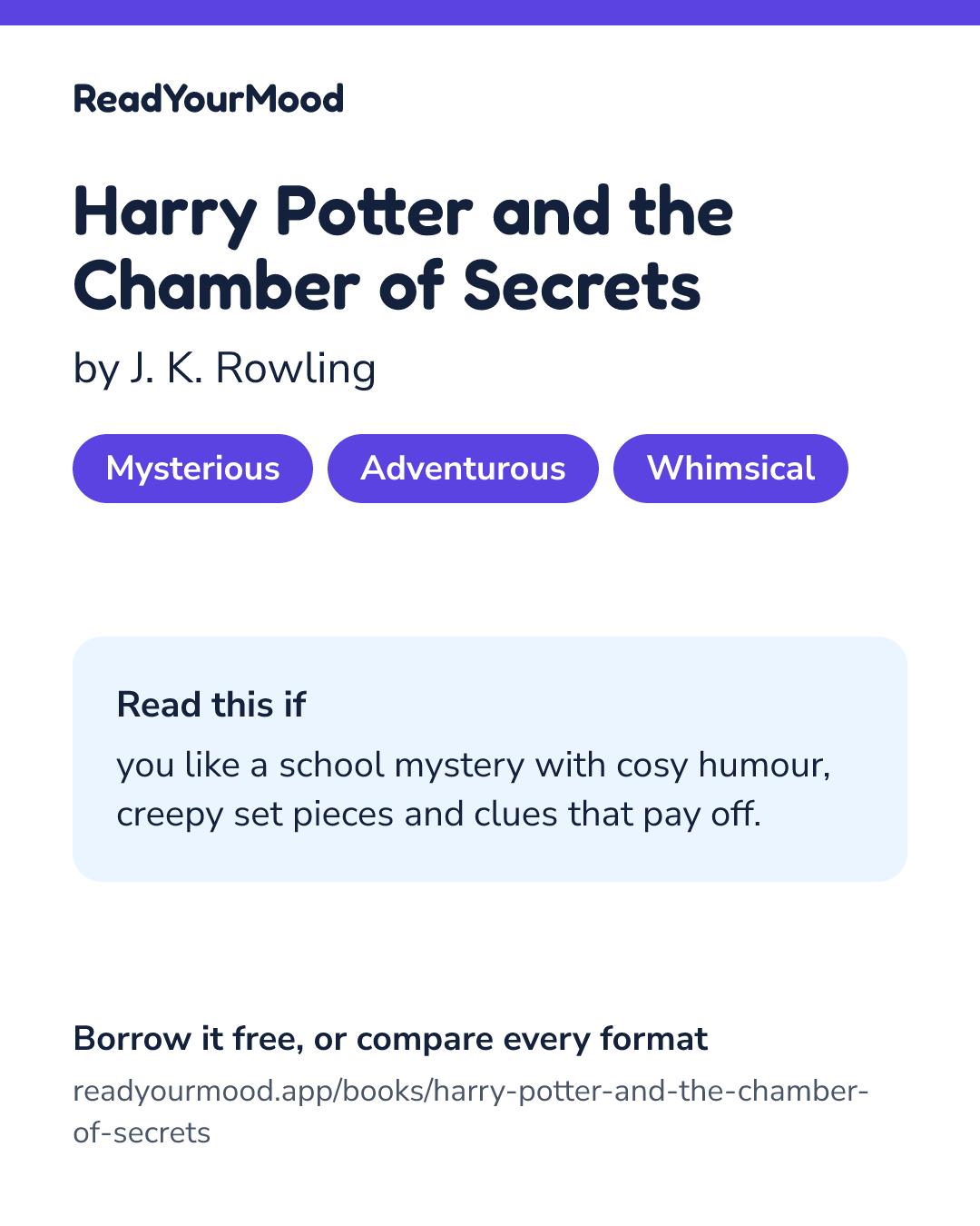 Share card for Harry Potter and the Chamber of Secrets