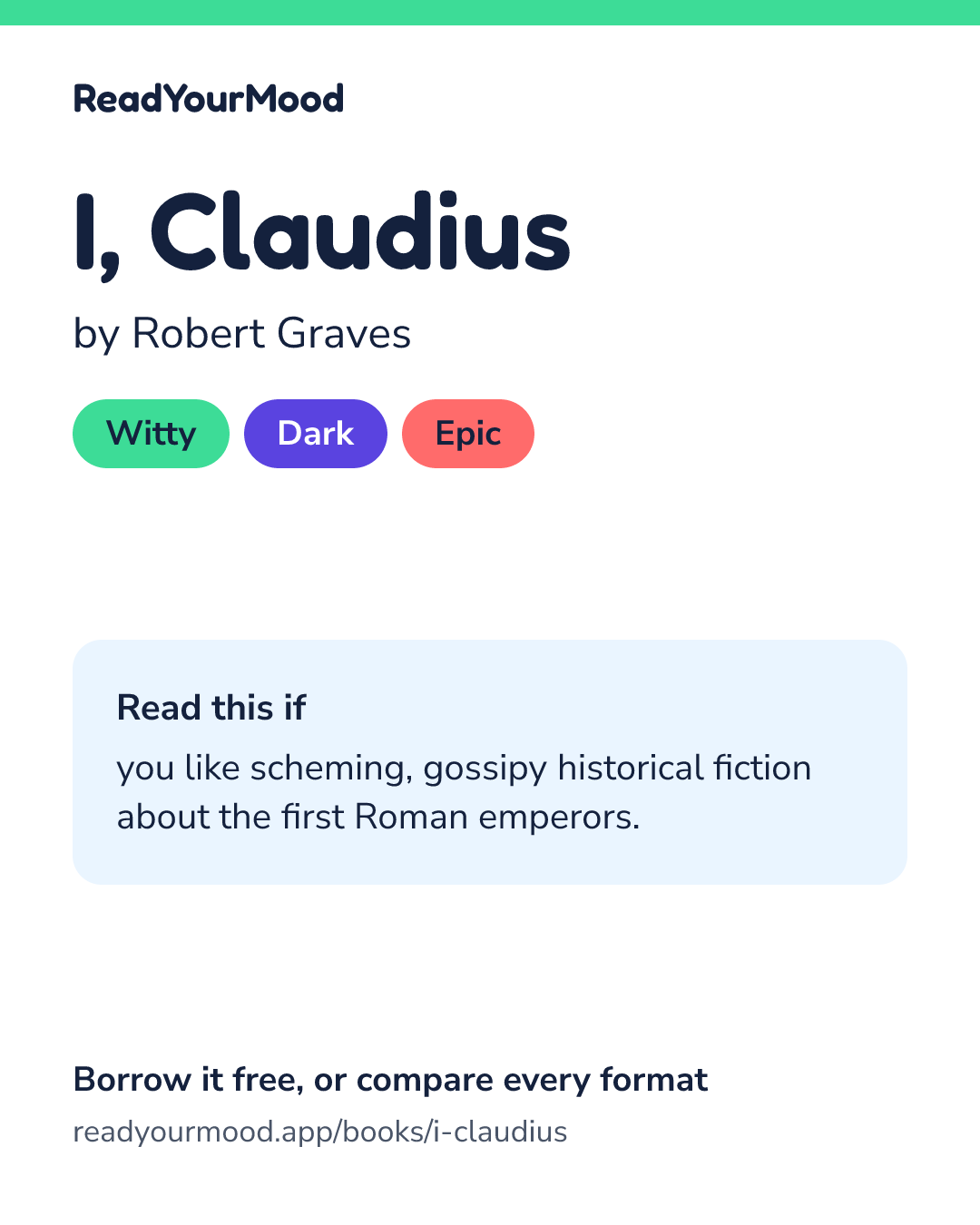 Share card for I, Claudius