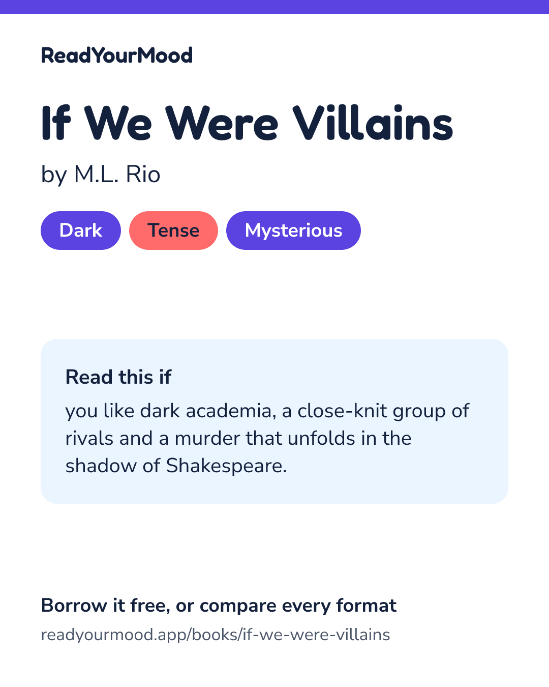 Share card for If We Were Villains