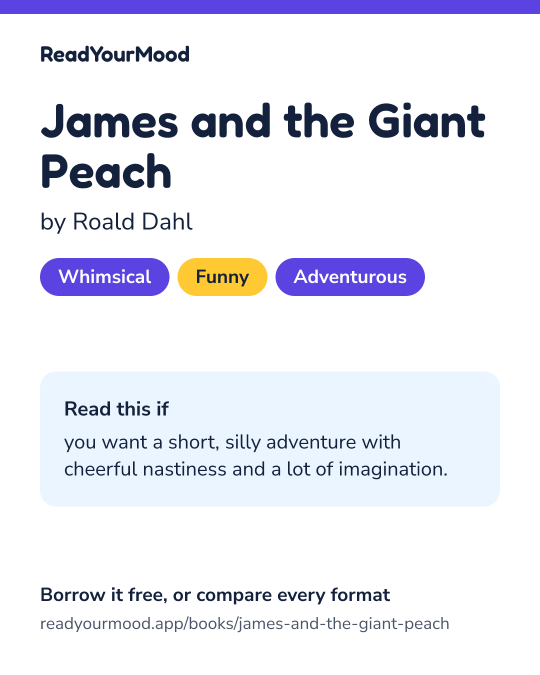 Share card for James and the Giant Peach