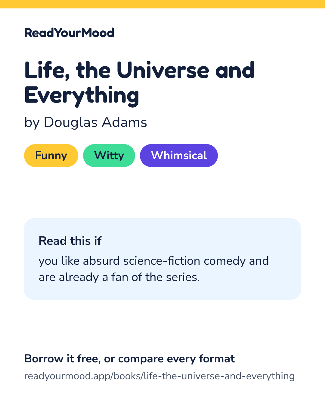 Share card for Life, the Universe and Everything