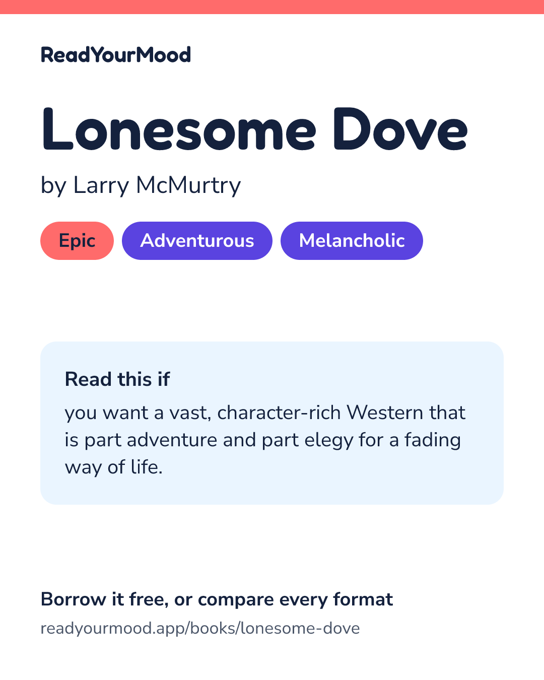 Share card for Lonesome Dove