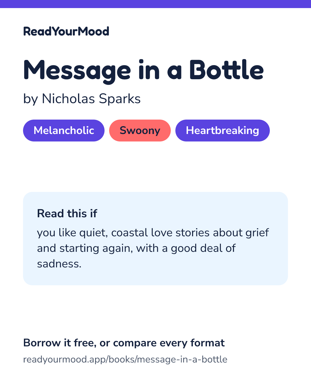 Share card for Message in a Bottle