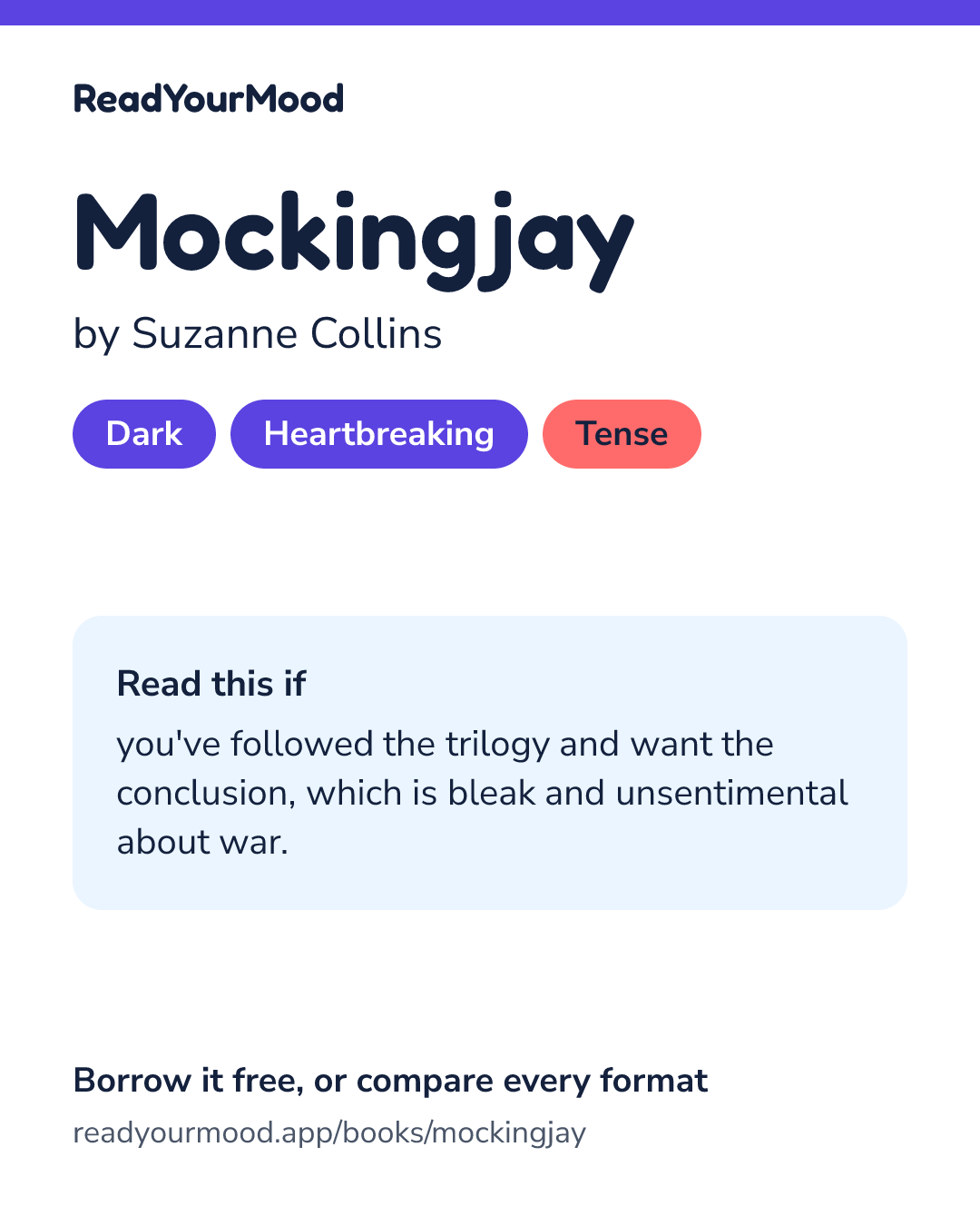 Share card for Mockingjay