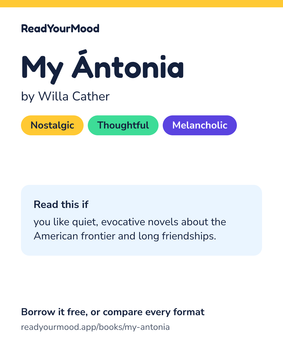 Share card for My Ántonia