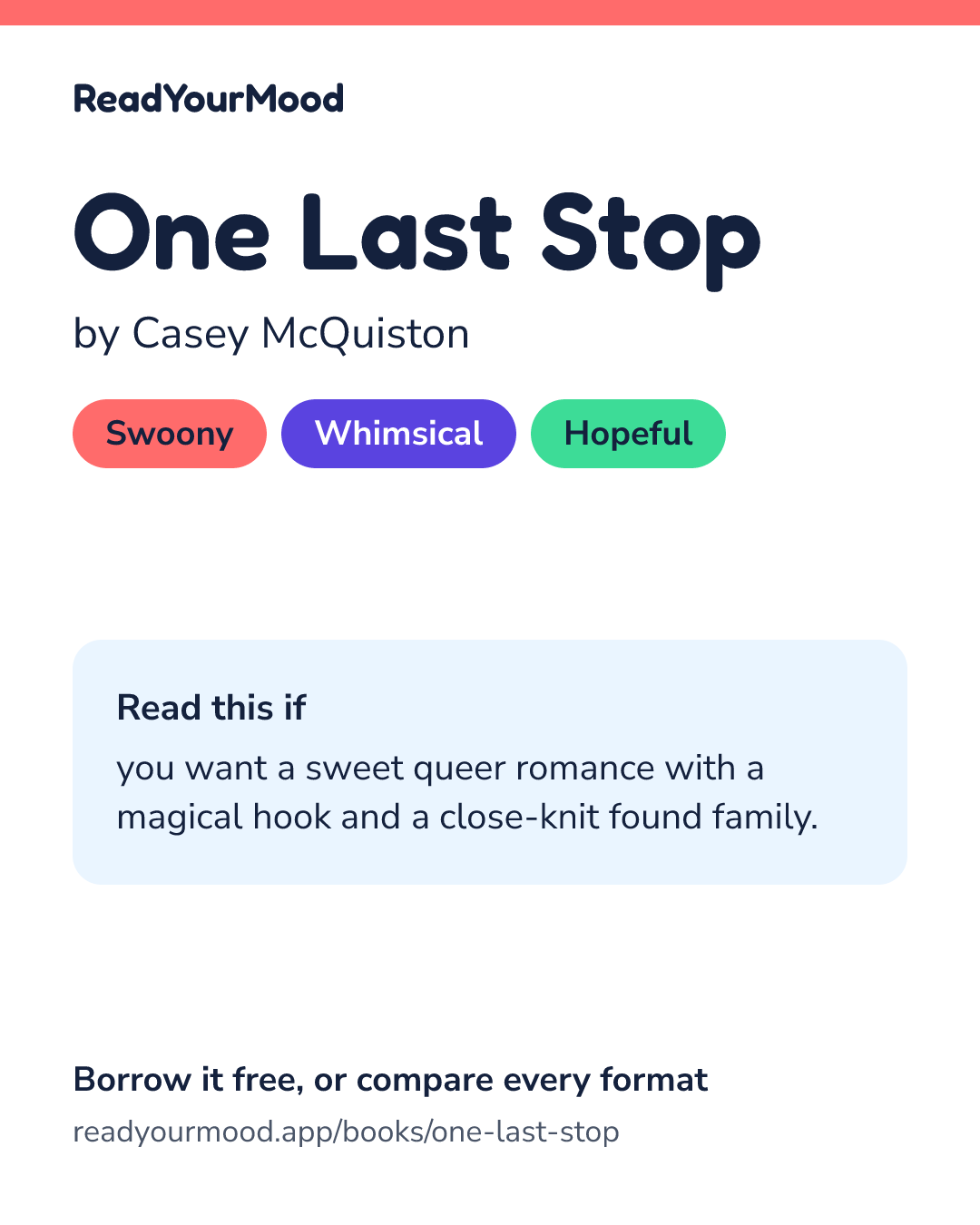 Share card for One Last Stop