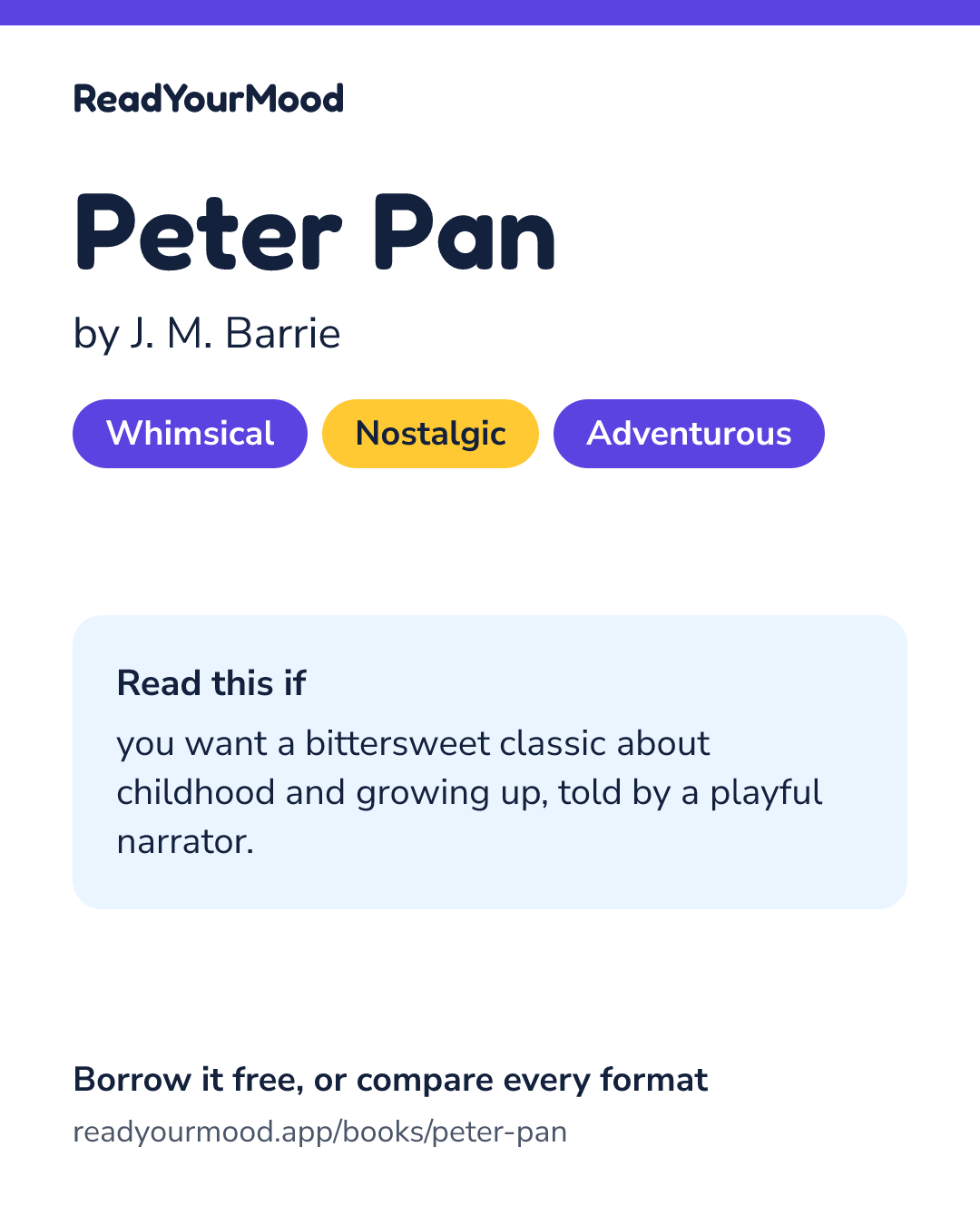 Share card for Peter Pan