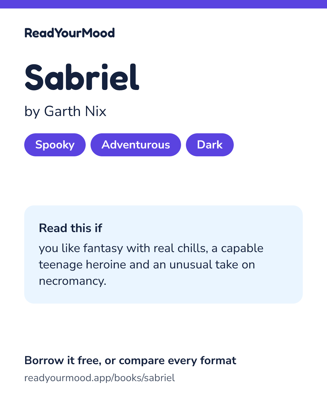 Share card for Sabriel