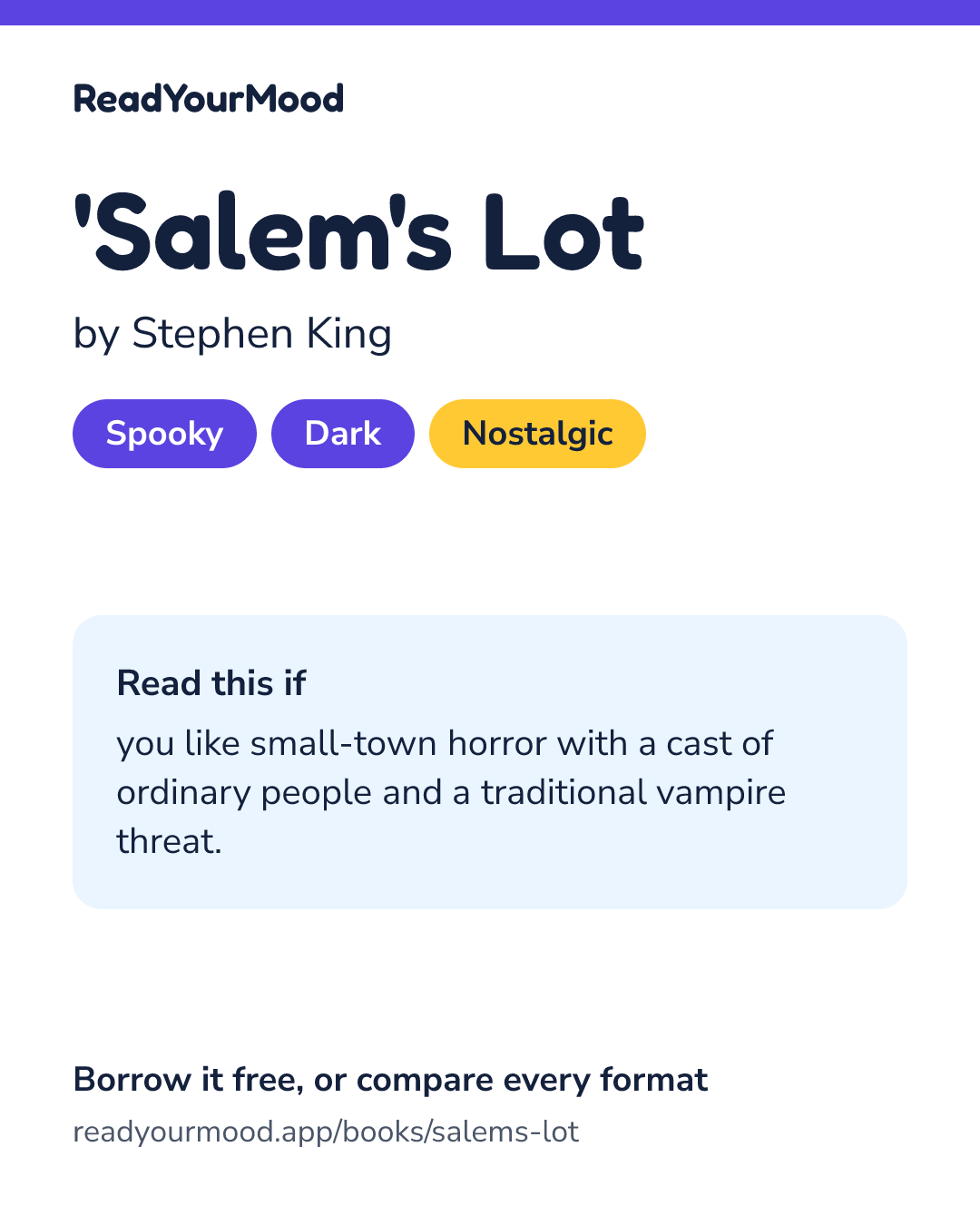 Share card for 'Salem's Lot