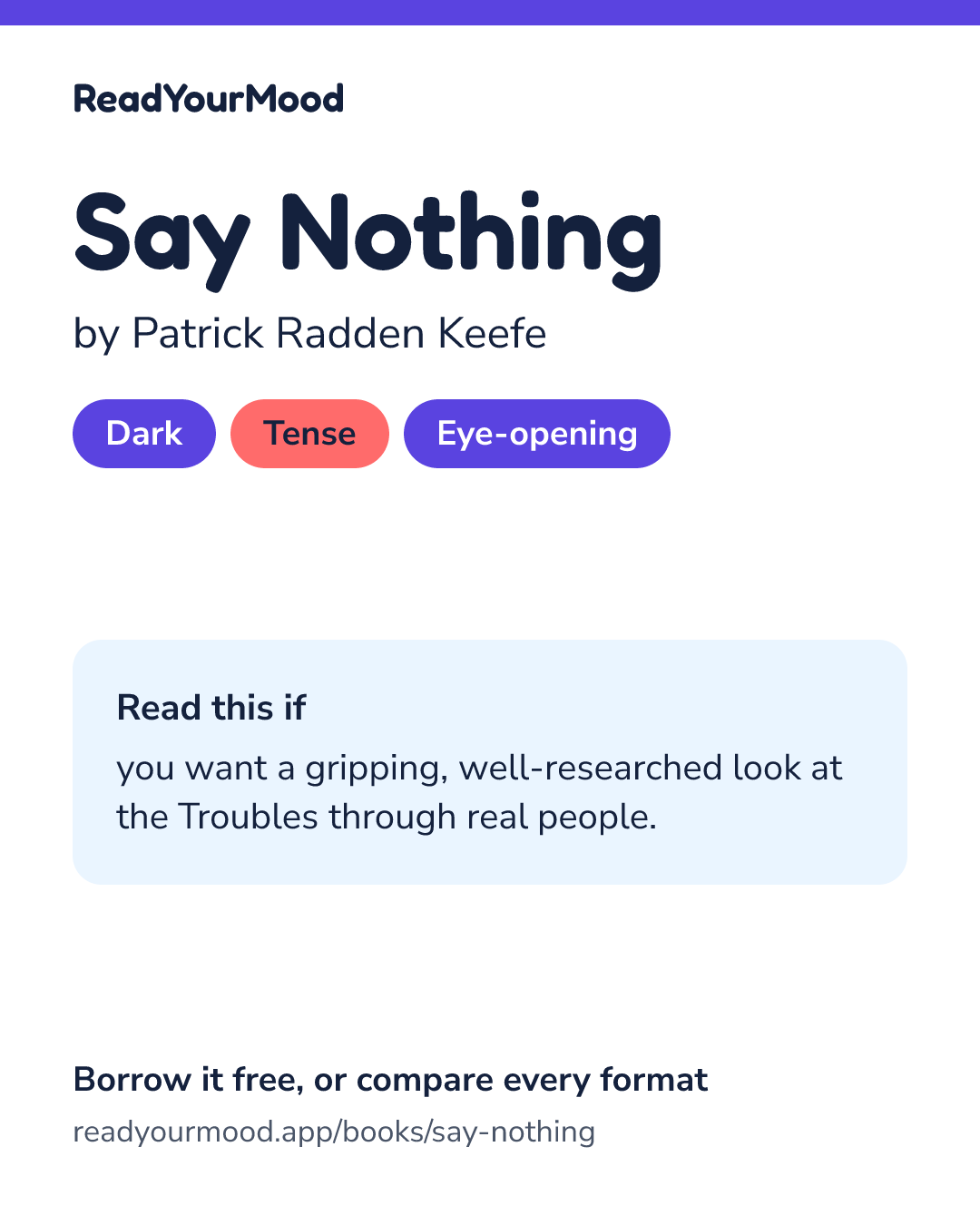 Share card for Say Nothing