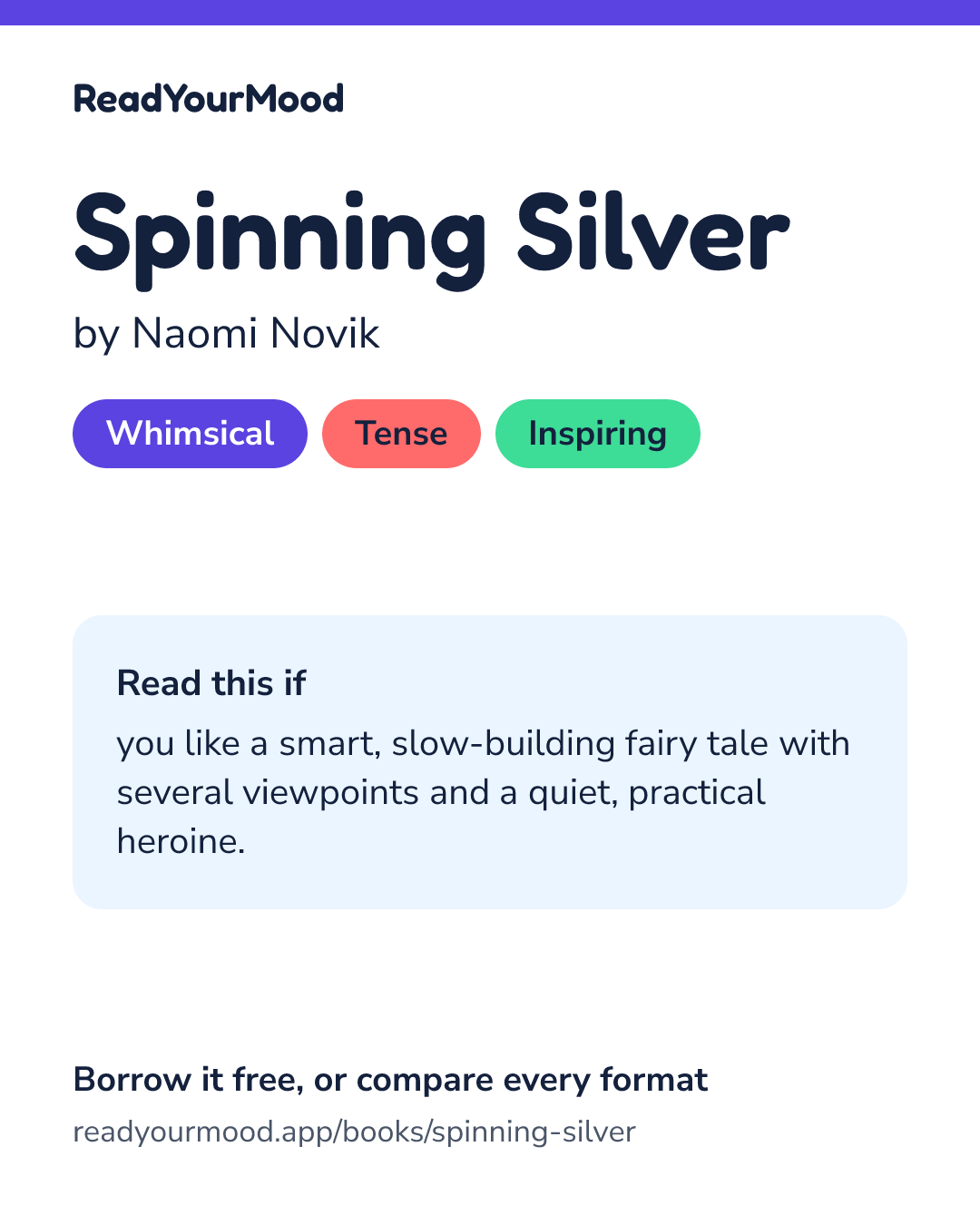 Share card for Spinning Silver