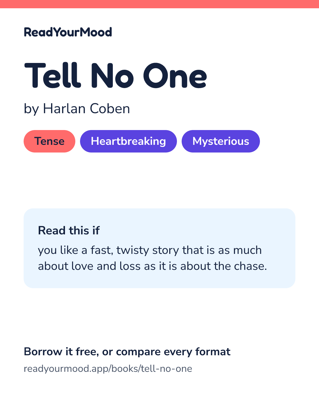 Share card for Tell No One