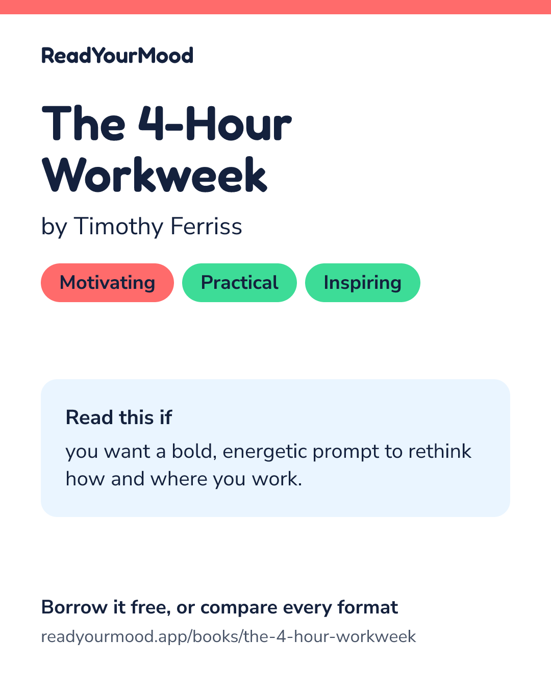 Share card for The 4-Hour Workweek