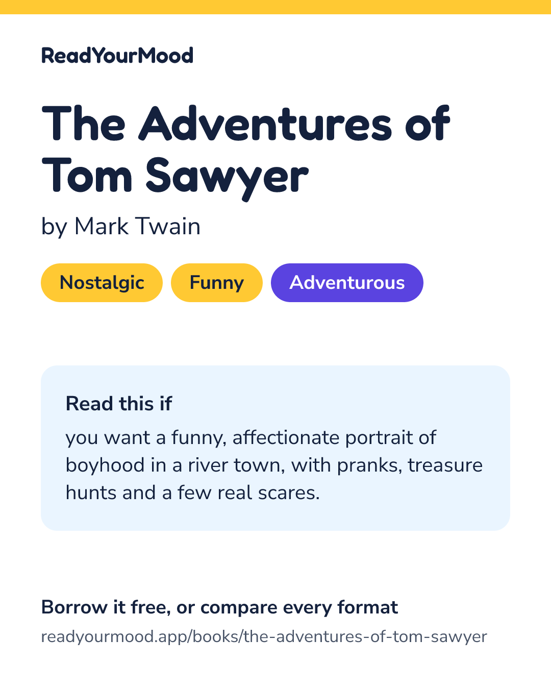 Share card for The Adventures of Tom Sawyer