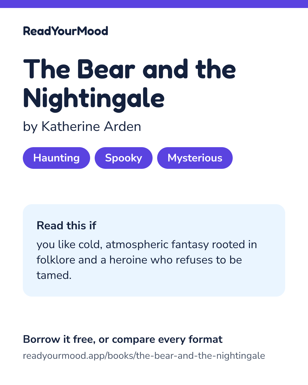 Share card for The Bear and the Nightingale
