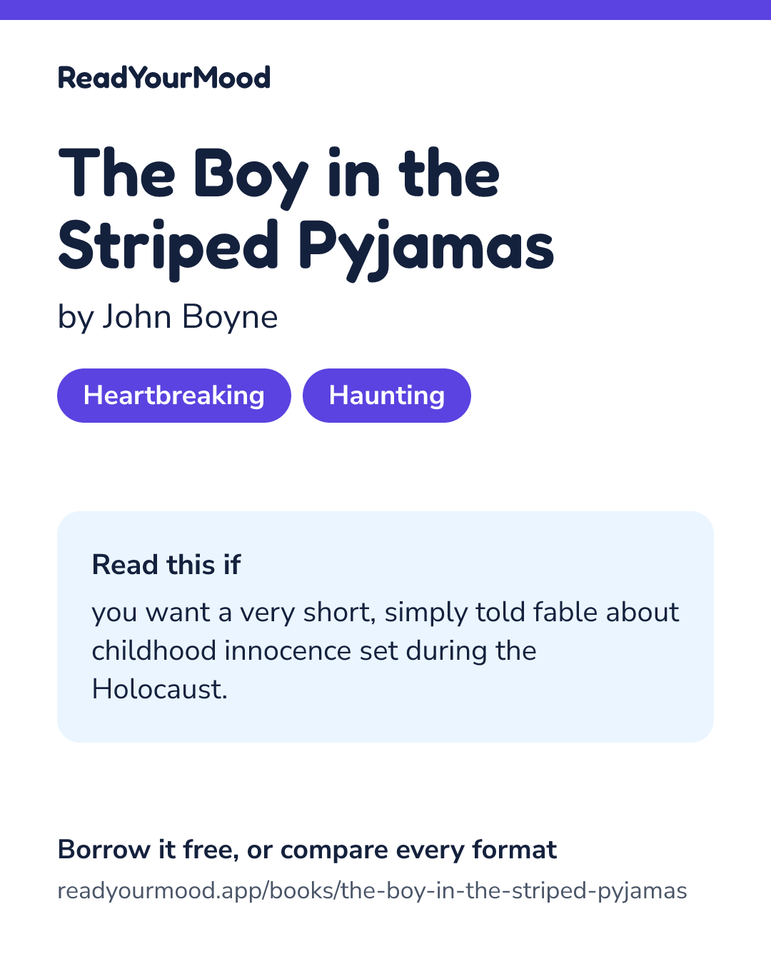 Share card for The Boy in the Striped Pyjamas