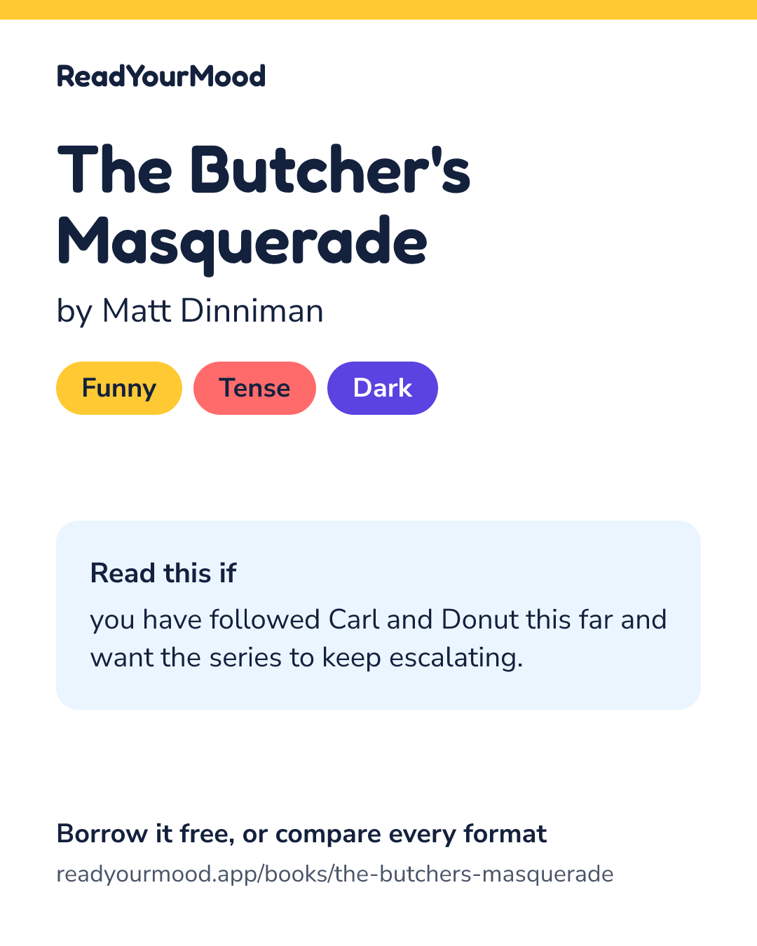 Share card for The Butcher's Masquerade