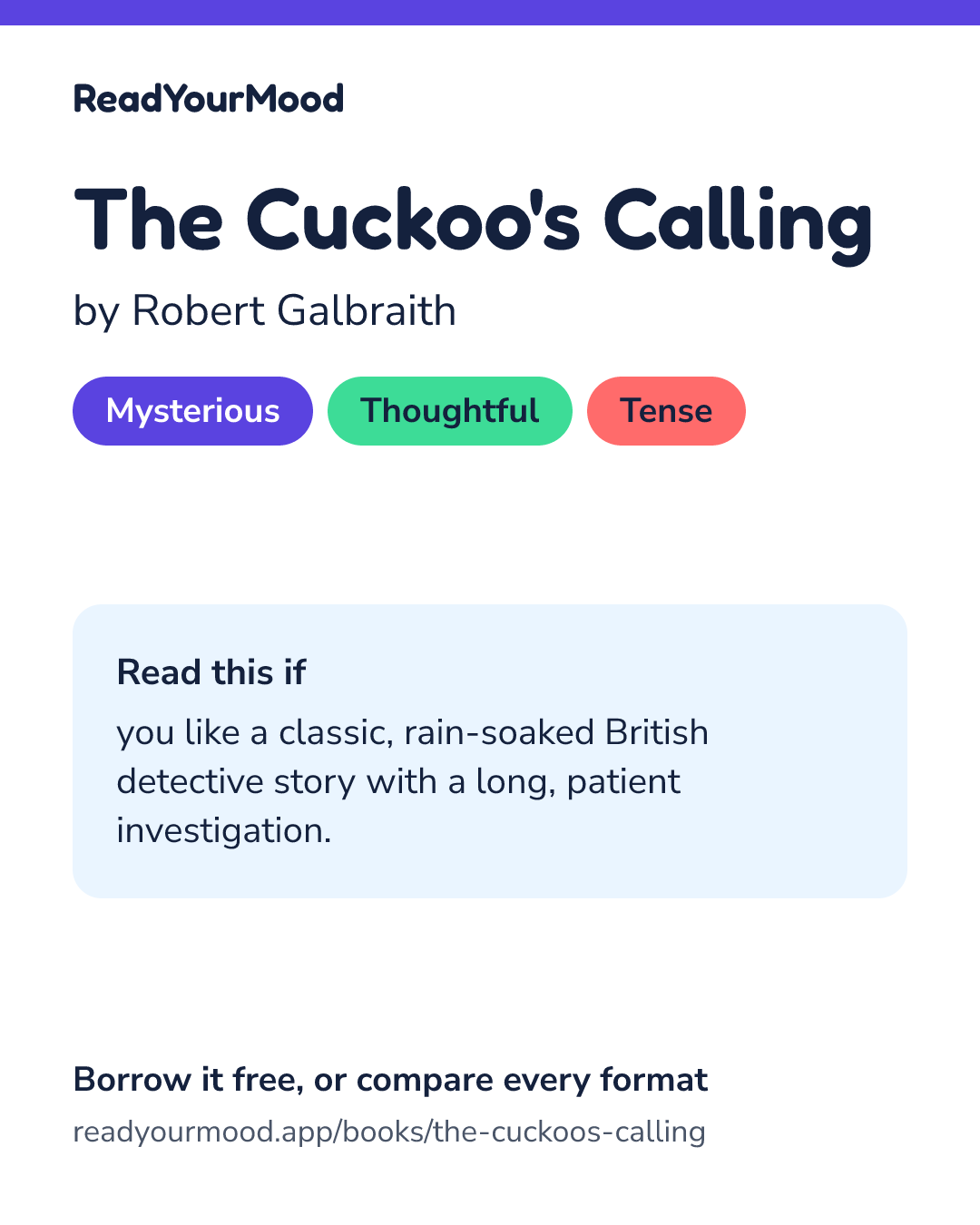 Share card for The Cuckoo's Calling