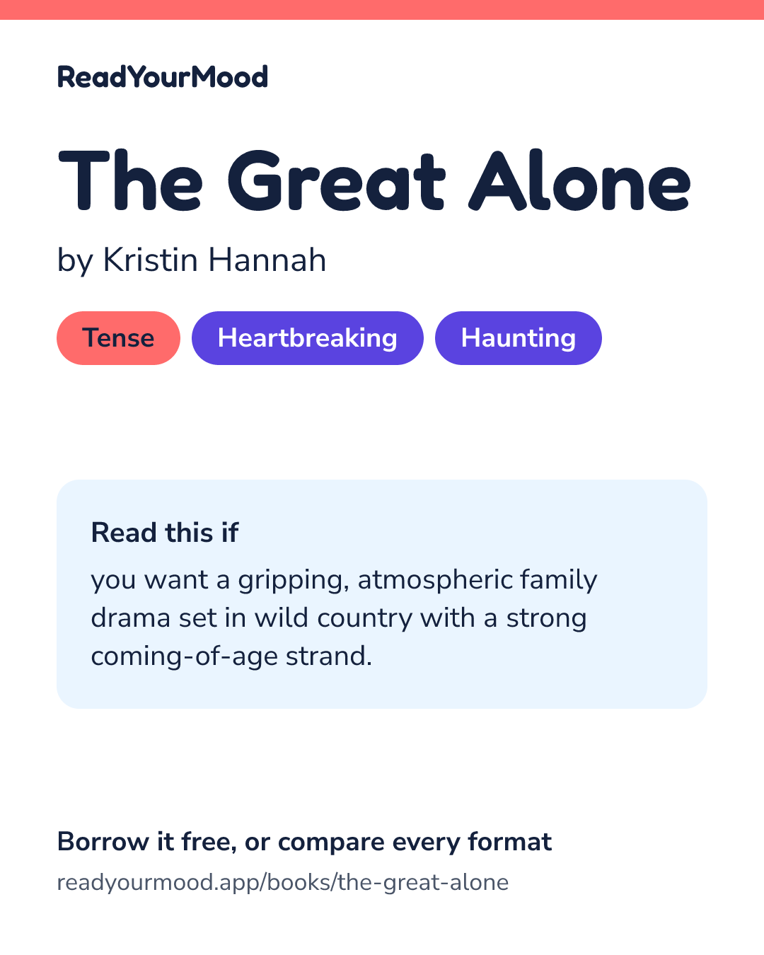 Share card for The Great Alone