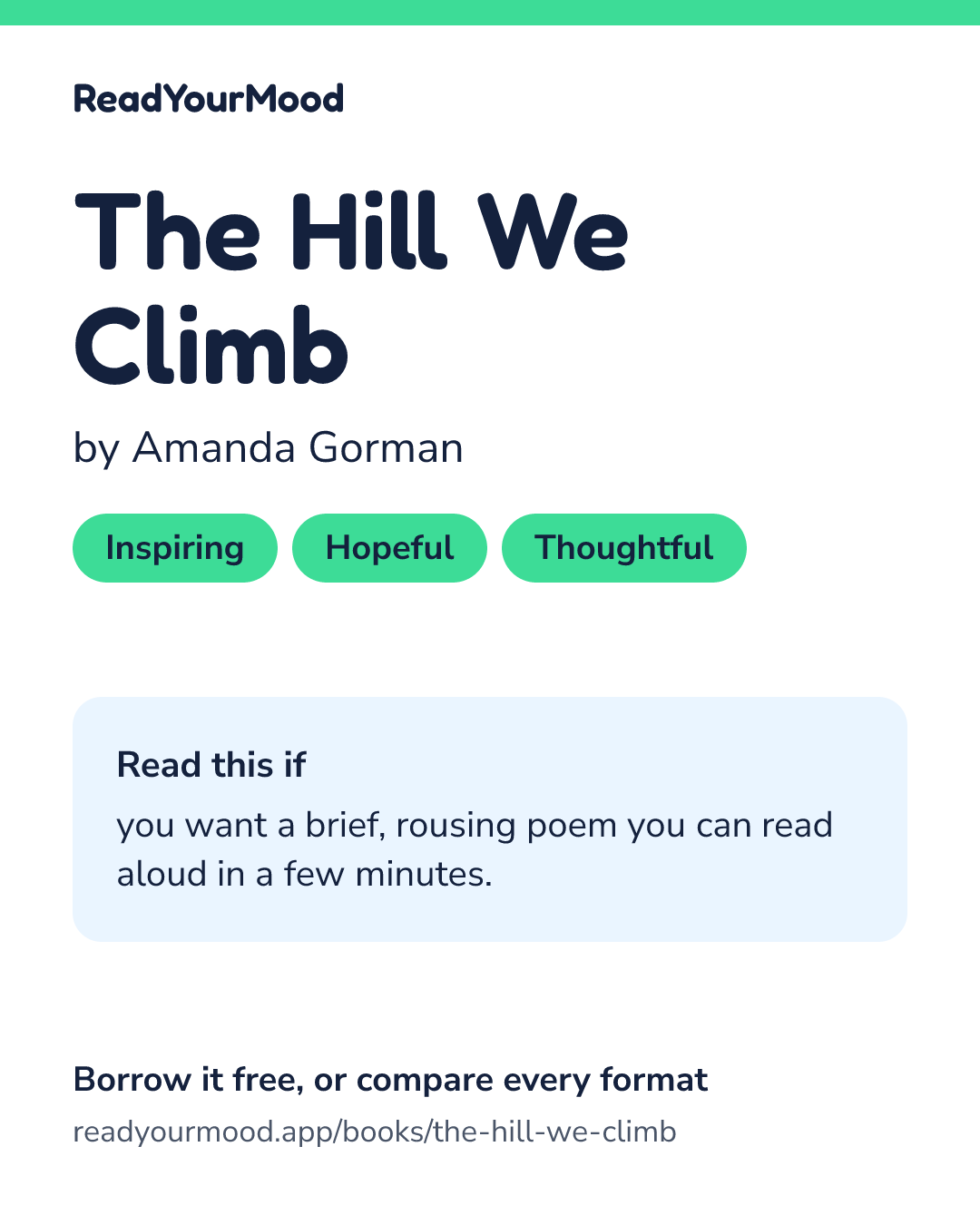 Share card for The Hill We Climb