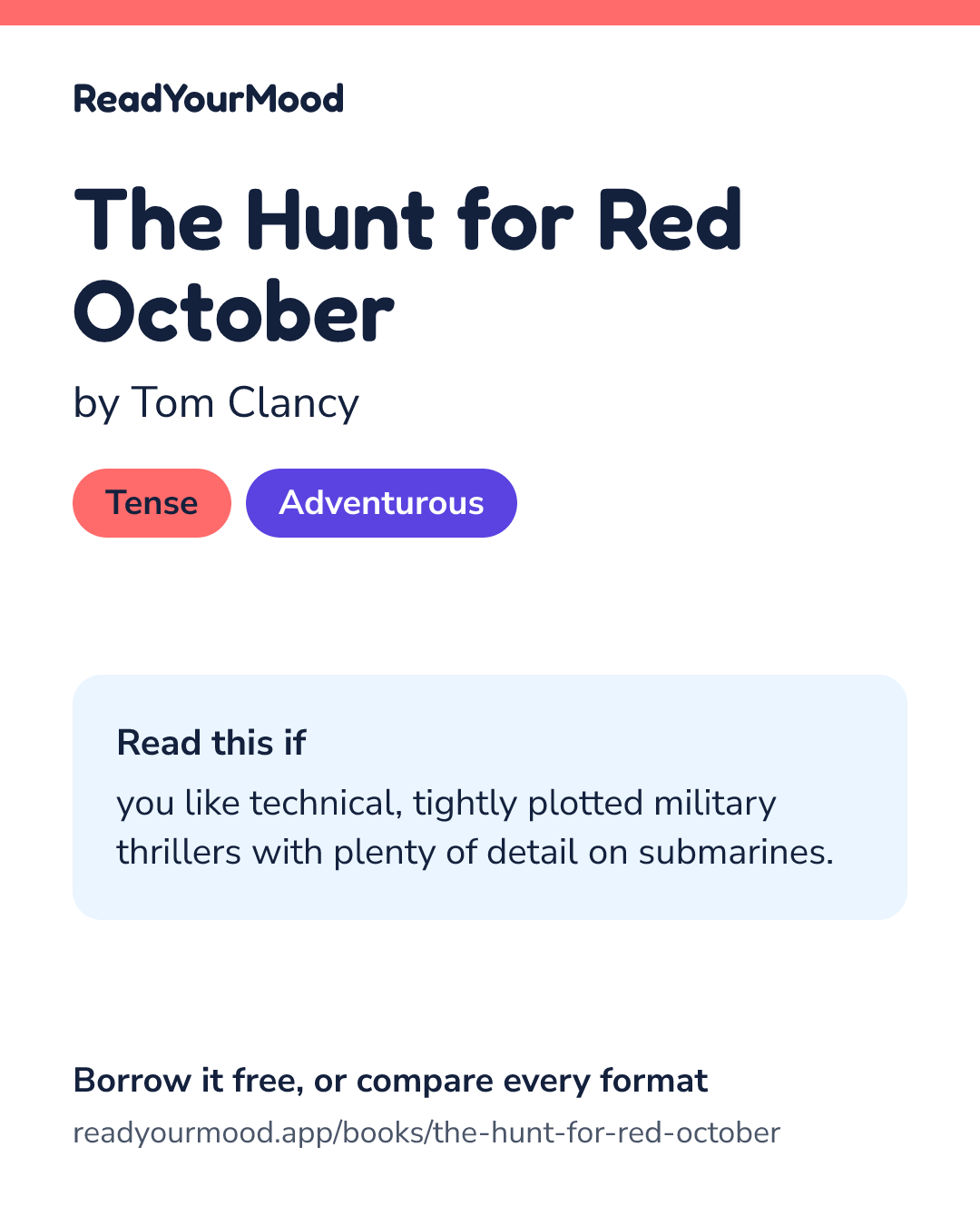 Share card for The Hunt for Red October