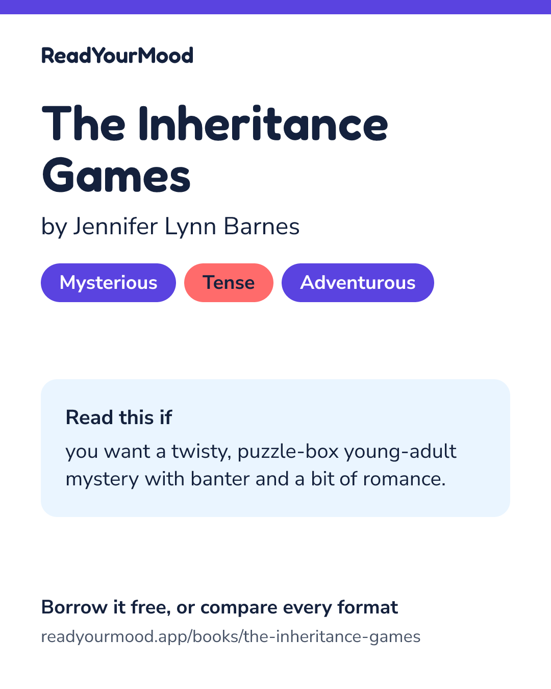 Share card for The Inheritance Games