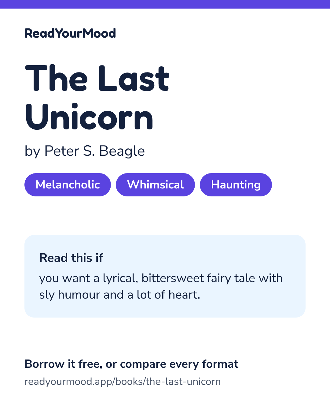 Share card for The Last Unicorn