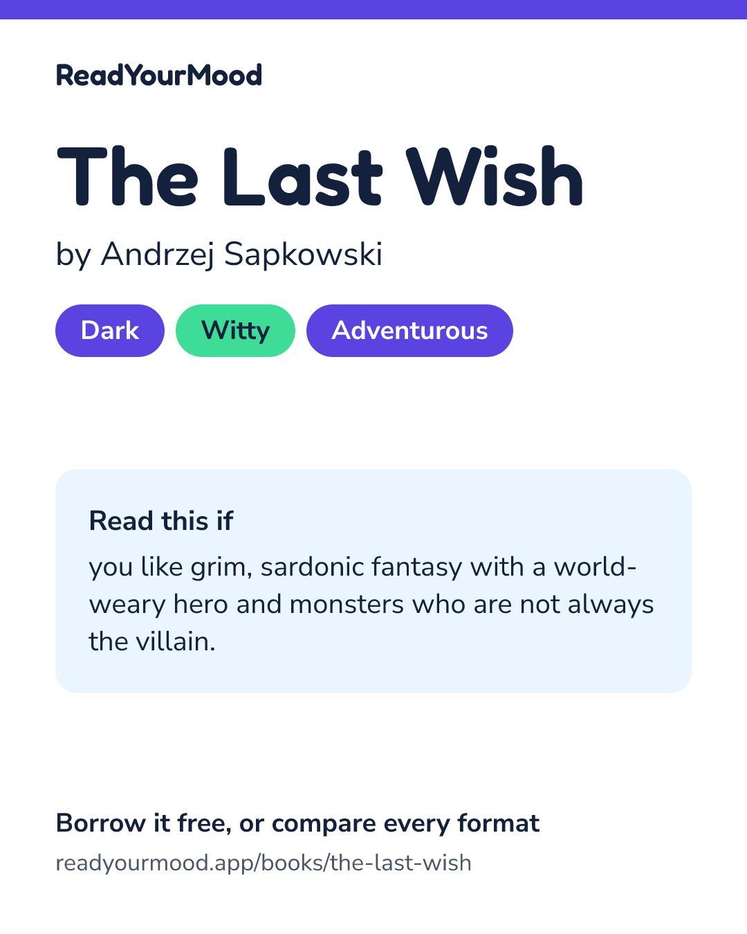 Share card for The Last Wish