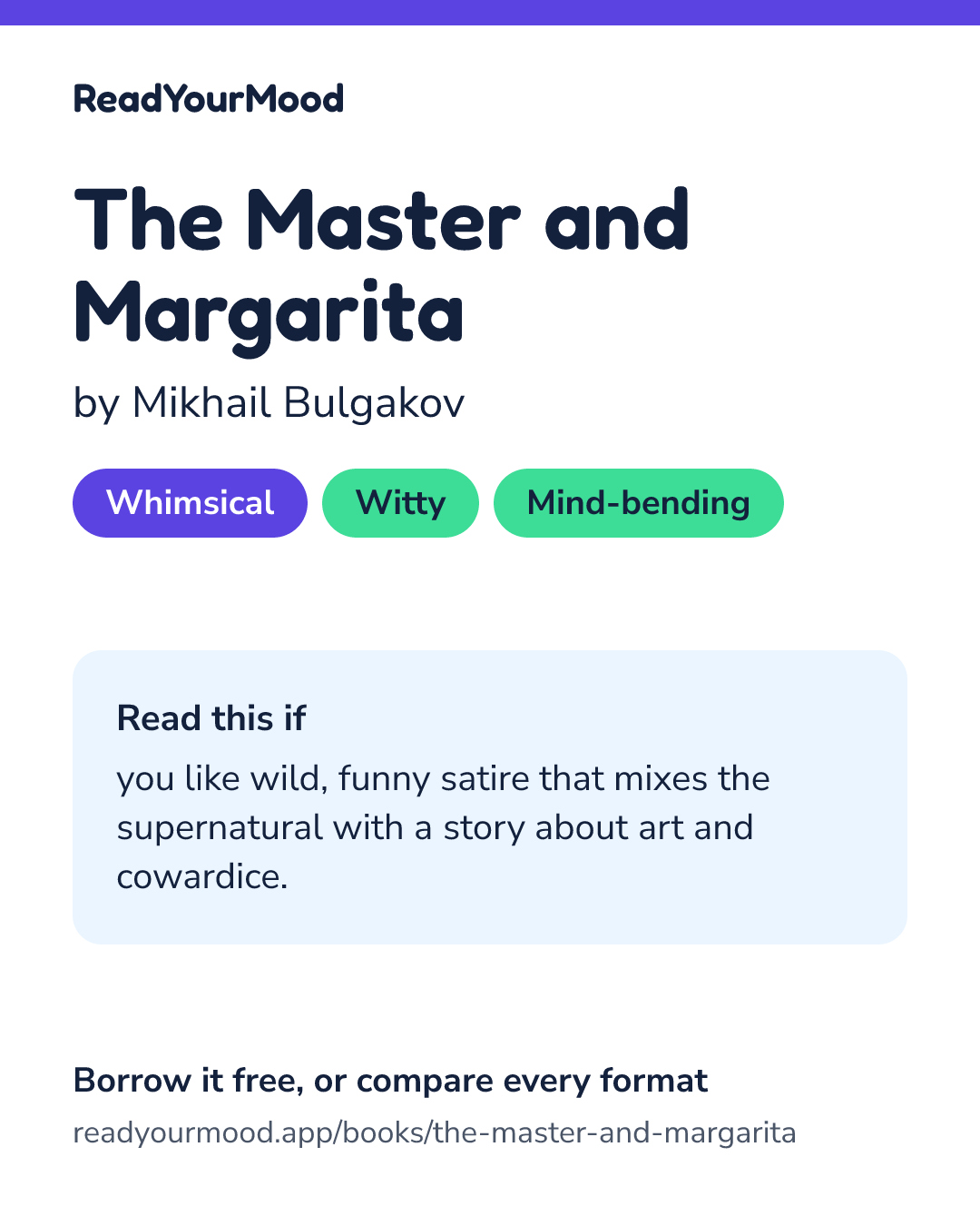 Share card for The Master and Margarita