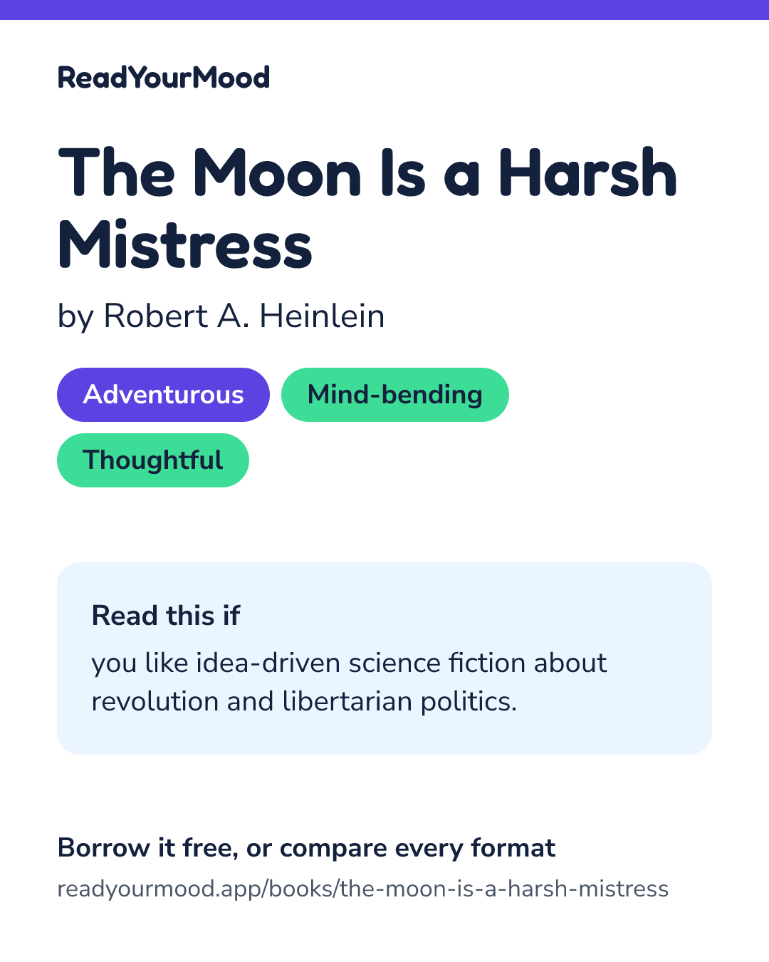 Share card for The Moon Is a Harsh Mistress