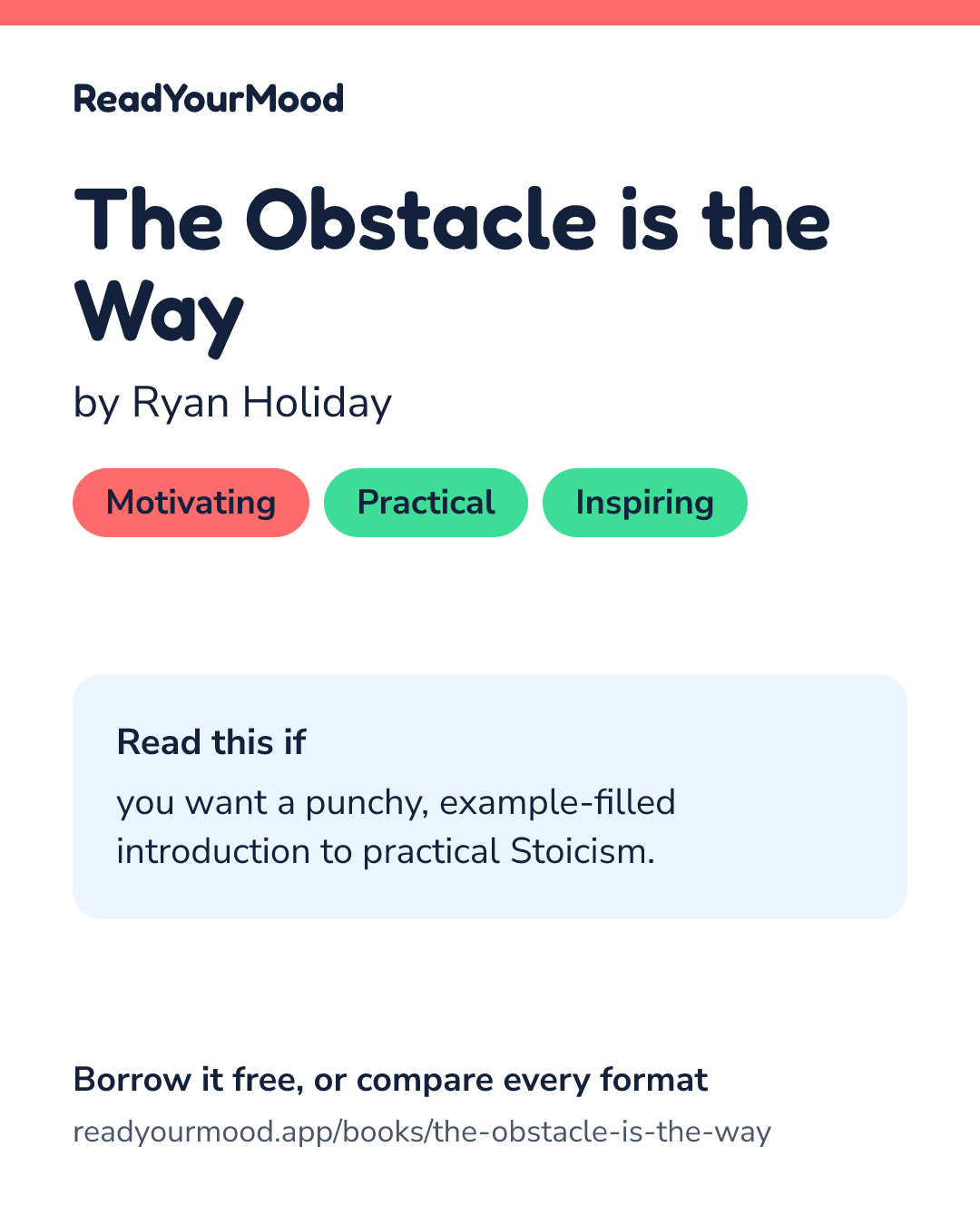 Share card for The Obstacle is the Way
