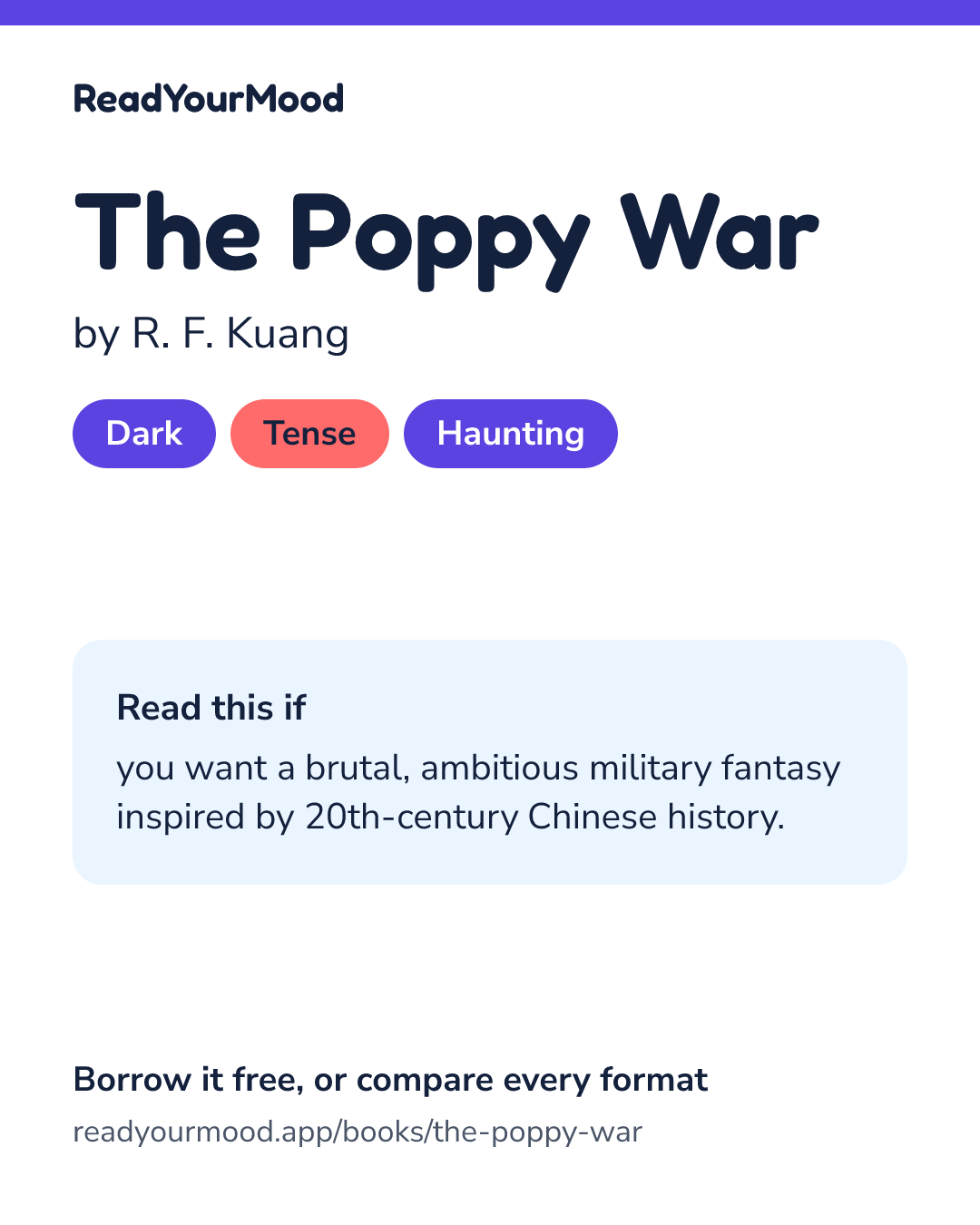 Share card for The Poppy War