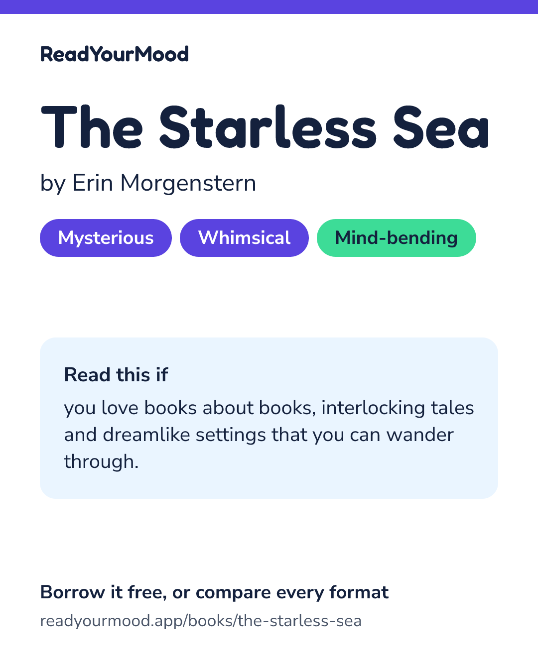 Share card for The Starless Sea