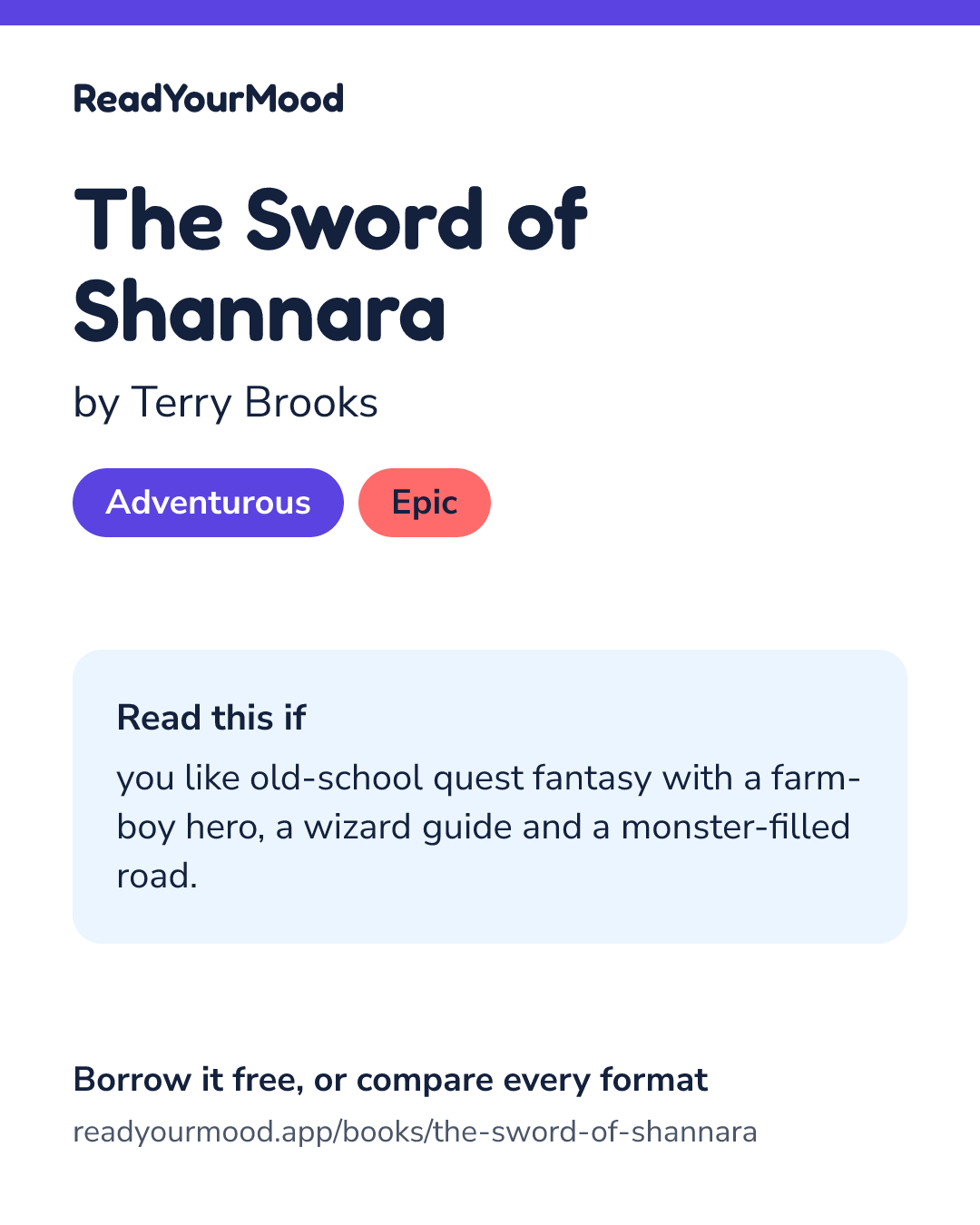 Share card for The Sword of Shannara
