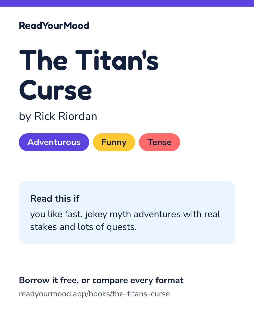 Share card for The Titan's Curse