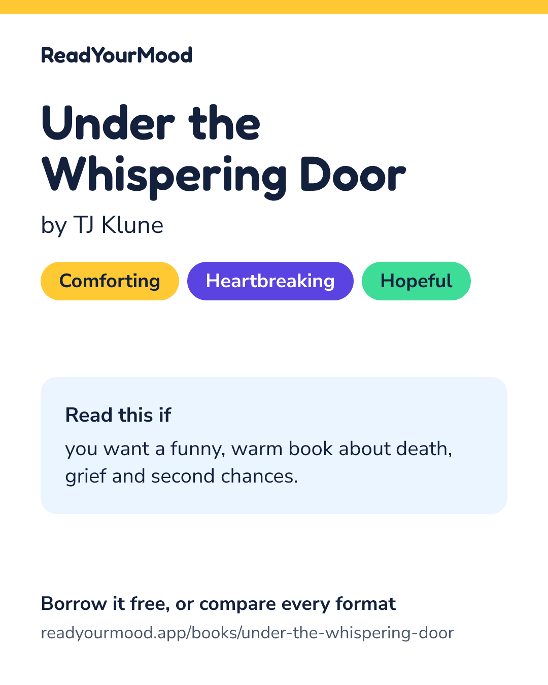 Share card for Under the Whispering Door