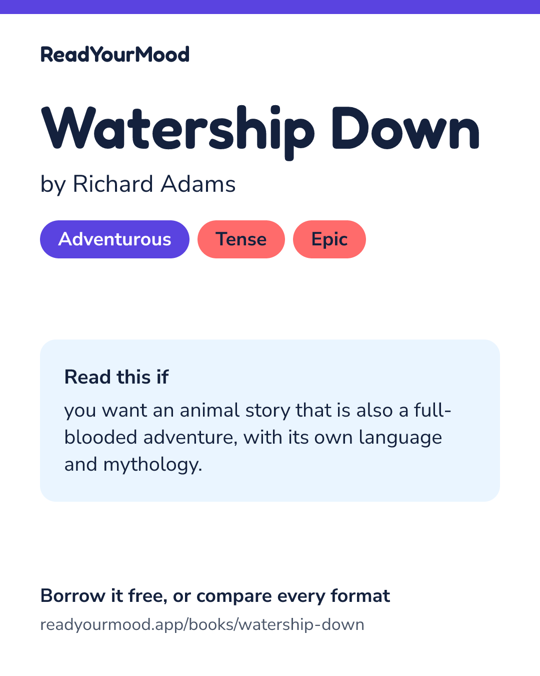 Share card for Watership Down