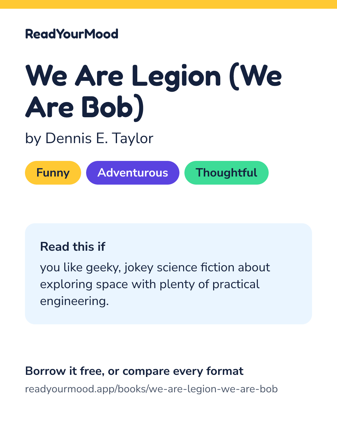 Share card for We Are Legion (We Are Bob)